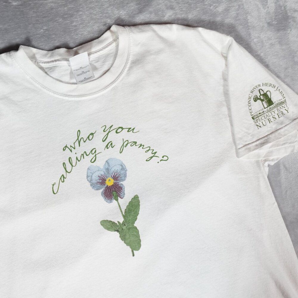 Vintage Peconic River Herb Farm New York T Shirt Mens XL Flower Plants Y2K READ - Picture 1 of 8